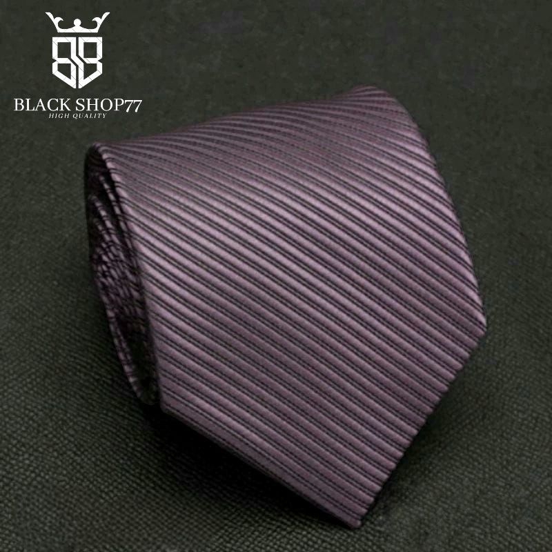 Dasi Pria Dasi Panjang Salur Rose Gold Muda 3 Inchi 8 Cm