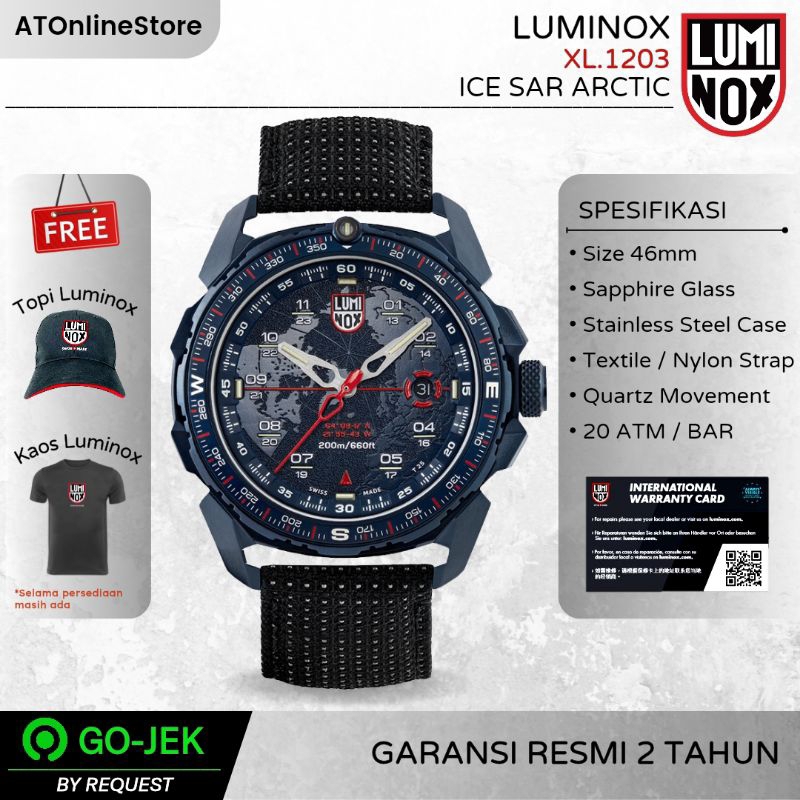 Jam Tangan Pria Luminox 1203 Ice Sar Arctic ORIGINAL Garansi Resmi