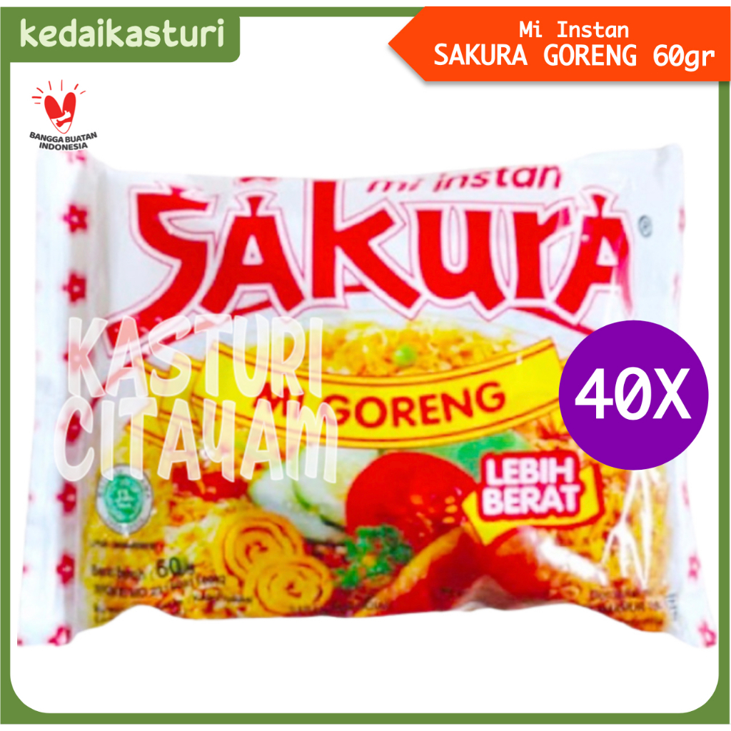 

Sakura 60g Mie Instan Goreng [1 Karton x 40 Pack]