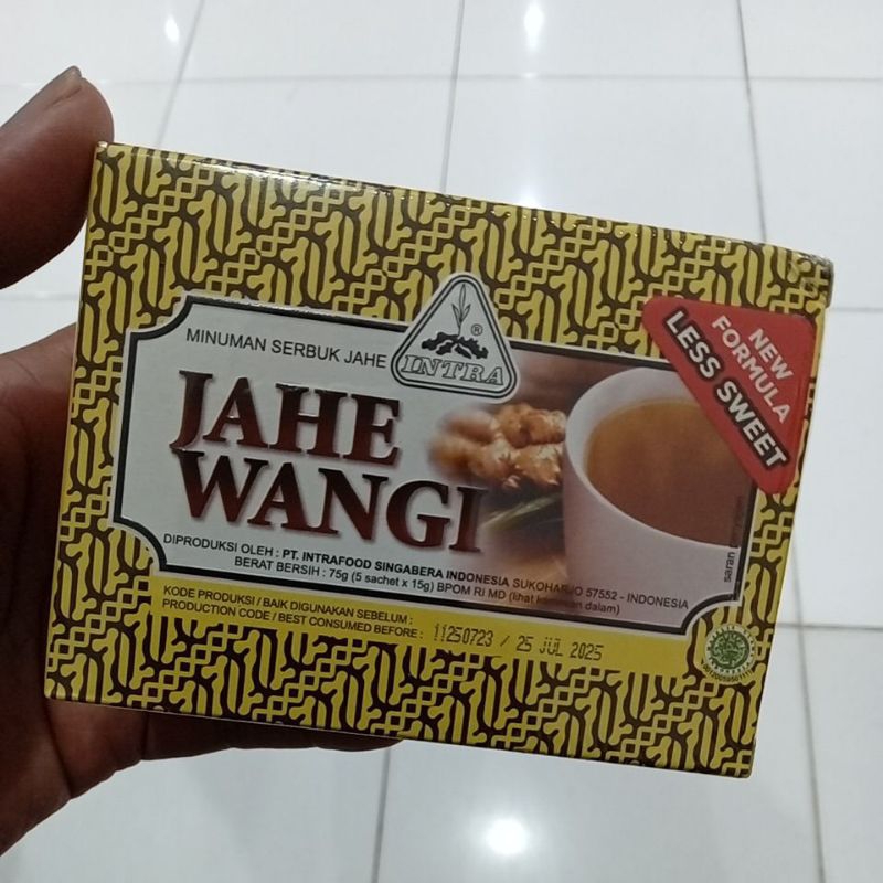

Intra Jahe Wangi Minuman Serbuk Jahe Box ( isi 5 sachet x 15g )