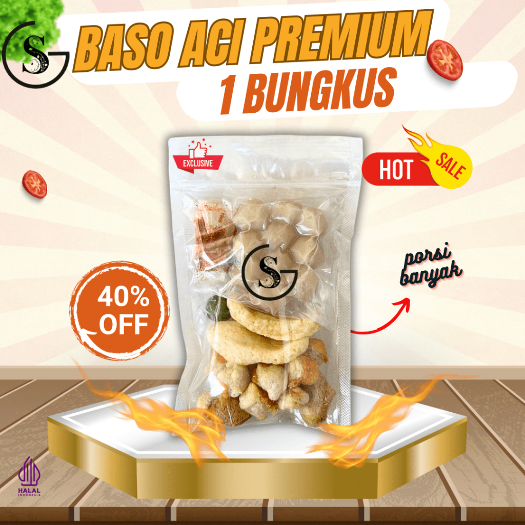 

1 PCS BASO ACI PREMIUM KOMPLIT LEBIH LENGKAP PEDAS KUAH