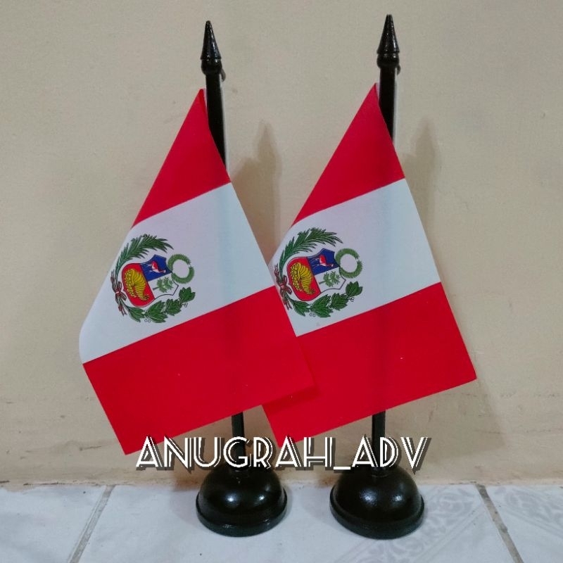 

tiang kayu bendera meja PERU