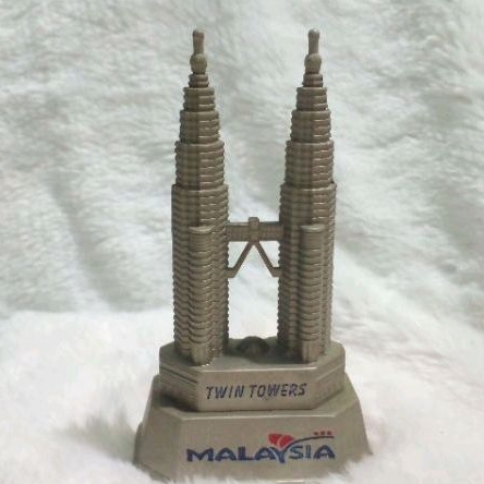 jual pajangan miniatur twin twins tower towers hiasan petronas menara tower antik cantik