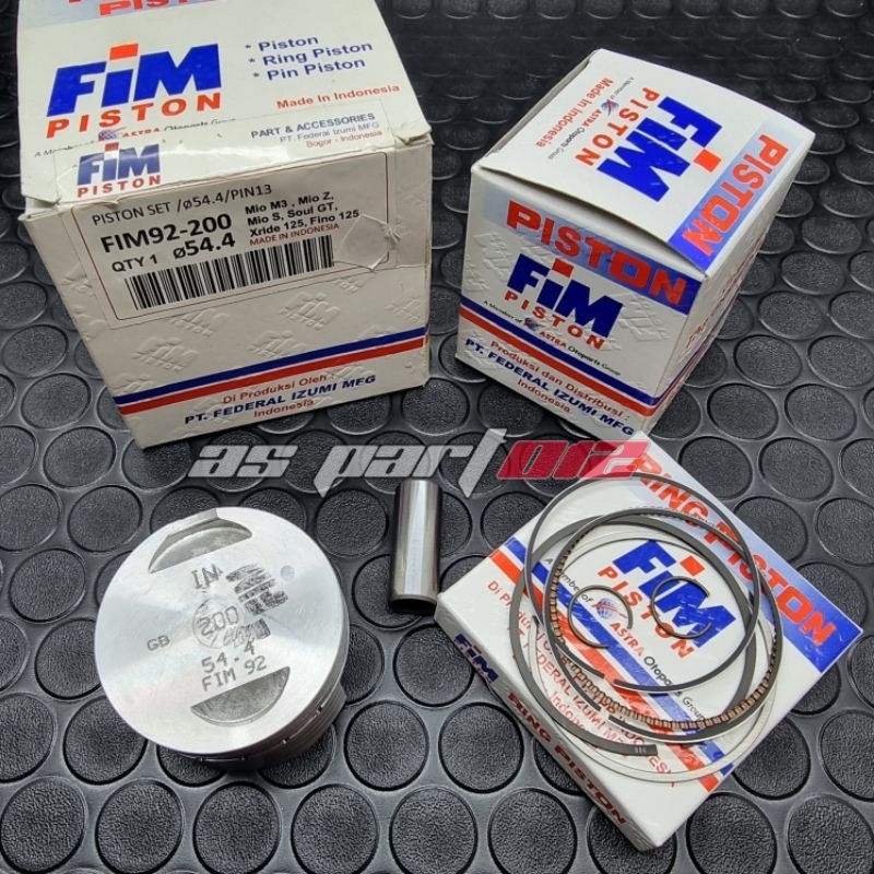 PISTON KIT FIM FIM92 MIO M3 / SOUL GT / MIO Z / FINO 125 PIN 13mm