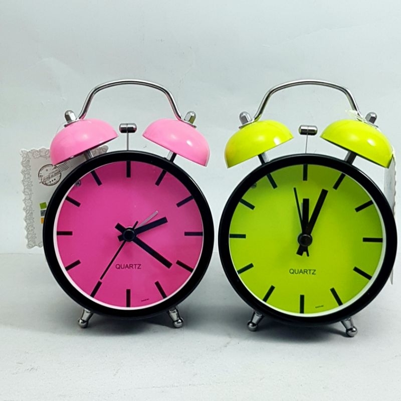Jam Weker / Jam Meja Beker / Jam Alarm Dering Bulat Polos Kecil SA005-MC