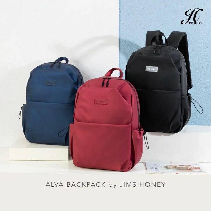 Jims Honey Alva Backpack Tas Laptop Ransel Punggung Import Murah