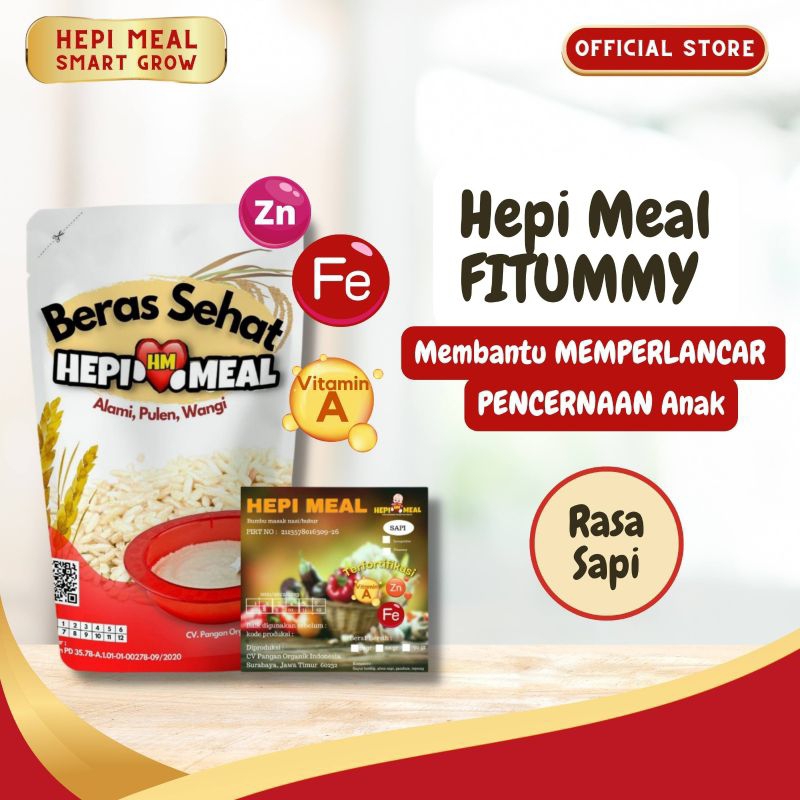 

HEPI MEAL Smart Grow Bubur / Nasi Tim Homemade Fortifikasi FITUMMY Sapi