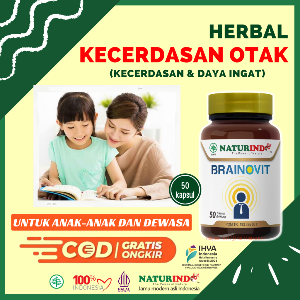 Suplemen Nutrisi Otak Tingkatkan Kecerdasan Daya Ingat Vitamin Otak Anak Cerdas dan Dewasa Brainovit