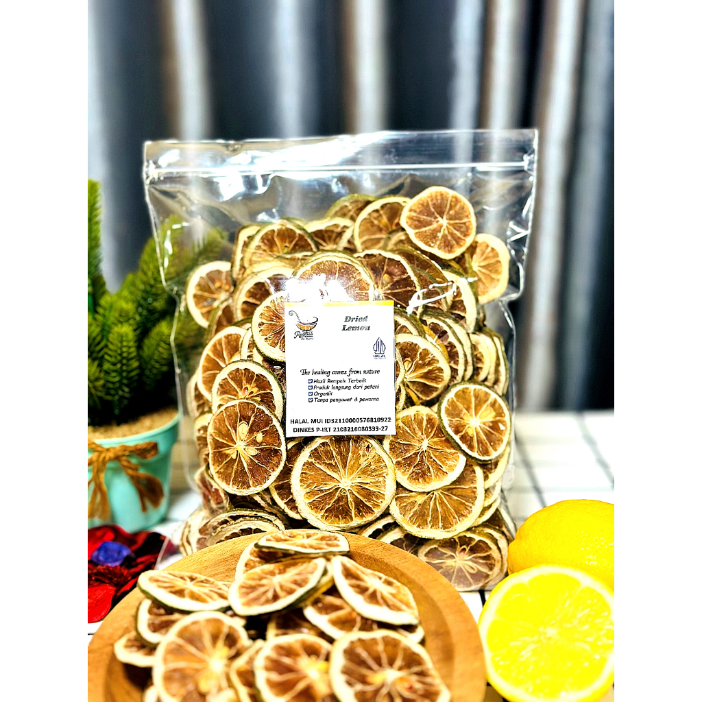 

pink Lemon Kering Iris 1 Kg - Dried Lemon Slice Rempah Bu Risma