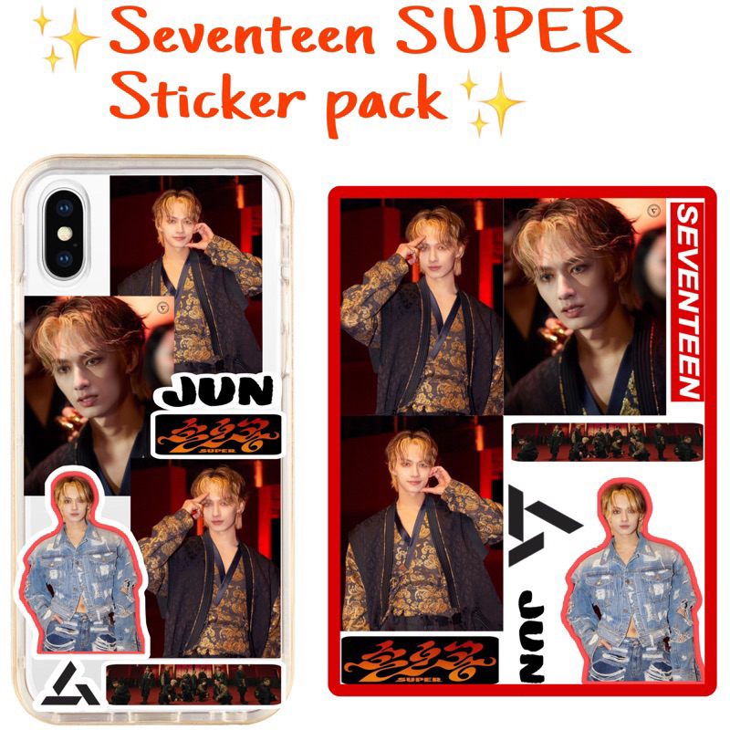 

STIKER SEVENTEEN SUPER Ver ( Sudah Cutting ) Anti Air / DIY Seventeen Super Set Jeonghan Joshua Scoups Wonwoo Dino The8 Jun Vernon Hoshi Seungkwan Mingyu Dokyeom Woozi / Sticker Kpop