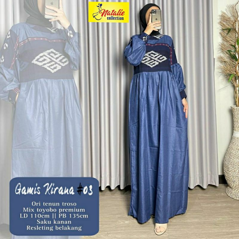 gamis kirana by natalie || ori tenun troso ld110