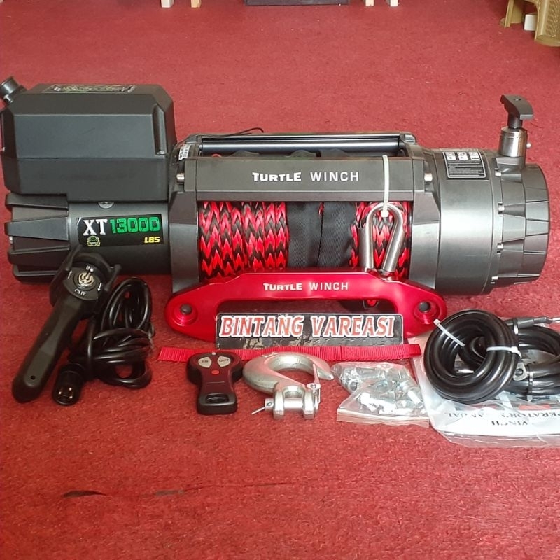 WINCH TURTLE WINCH XT 13000 LBS KAPASITAS 6,6 TON TALI PLASMA