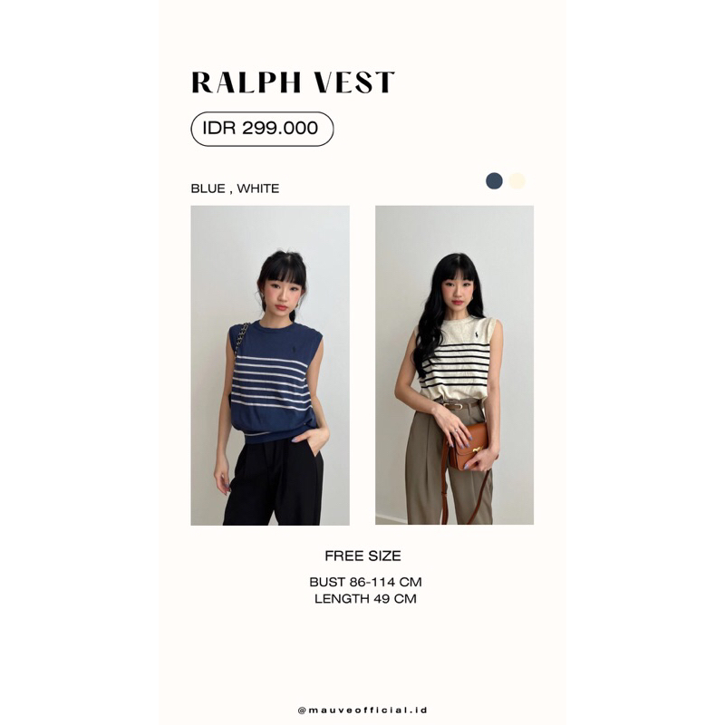 [ MAUVE ] RALPH VEST / TOP WANITA