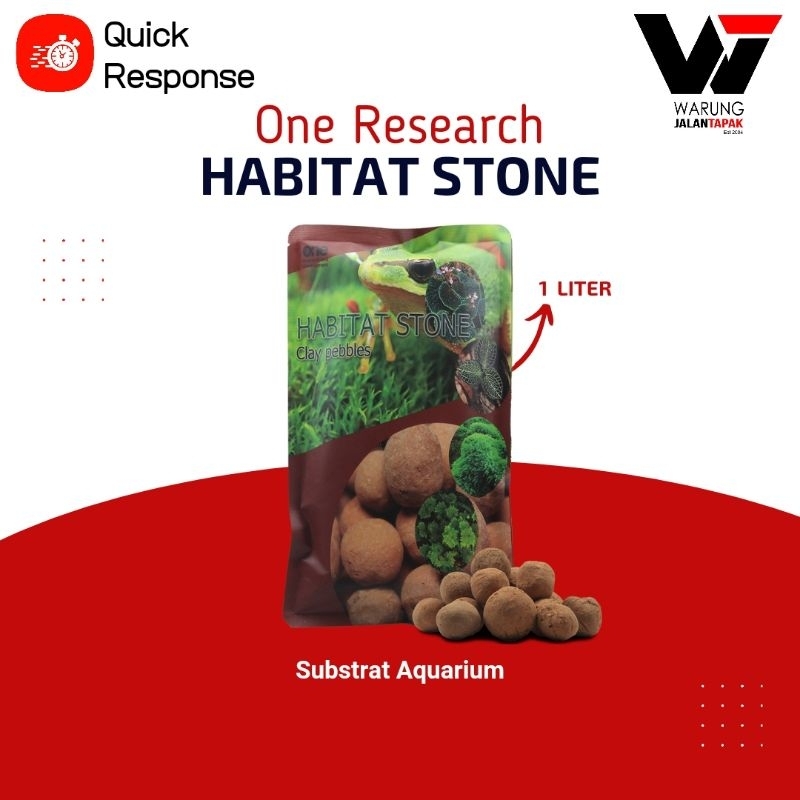 Habitat stone clay peebles media tanam terrarium vivarium