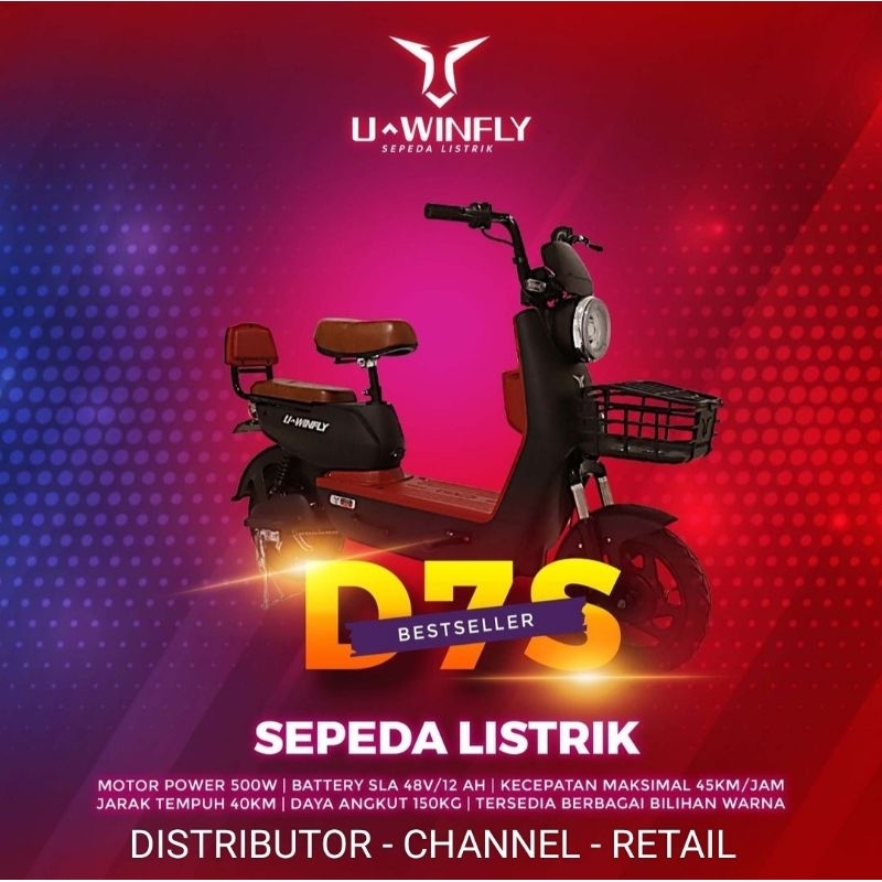 Sepeda listrik uwinfly tipe D7s