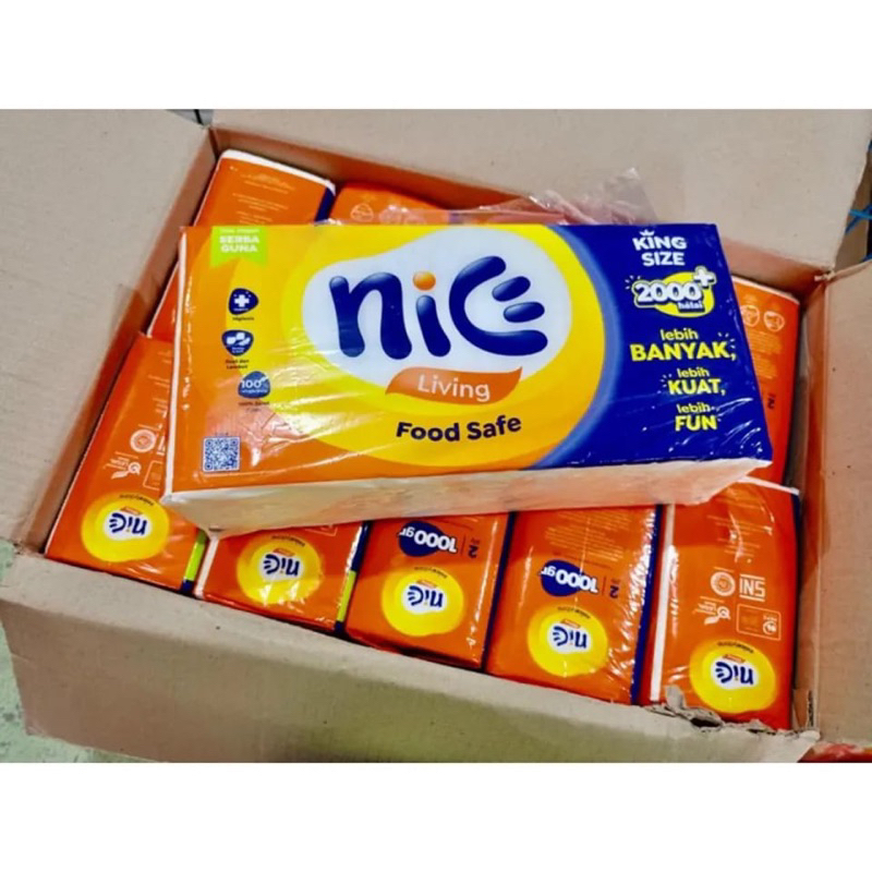 TISSUE NICE 1000 GRAM 2 PLY NICE 1000 ISI LEBIH BANYAK NICE 1000 PROMO