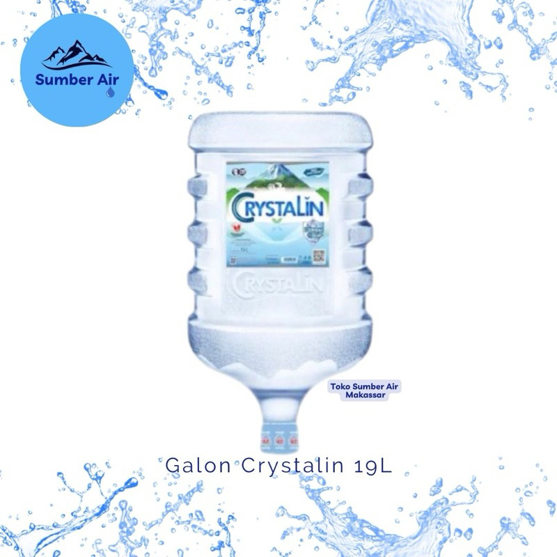 

Air Galon Crystalin 19 Liter (Galon baru + isi)