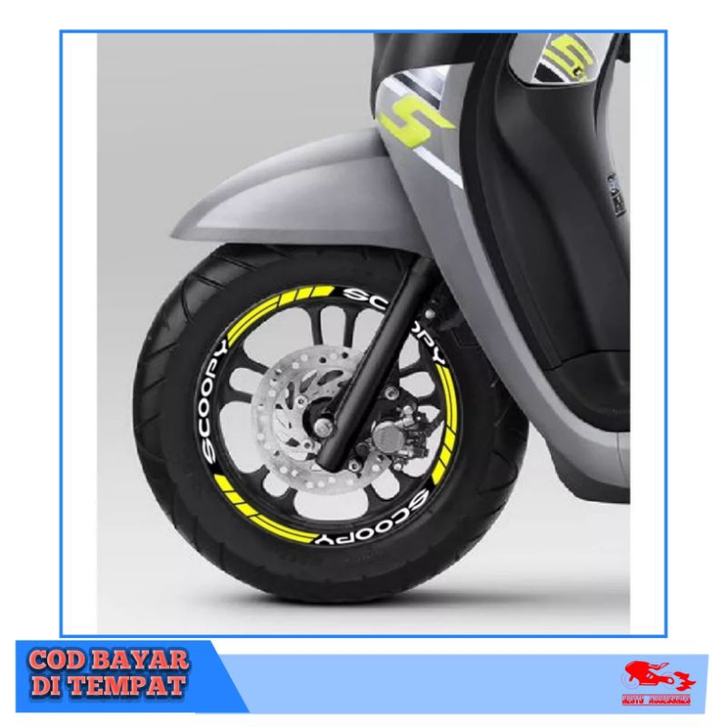 Stiker Velg Roda Motor Honda Scoopy 2020-2023