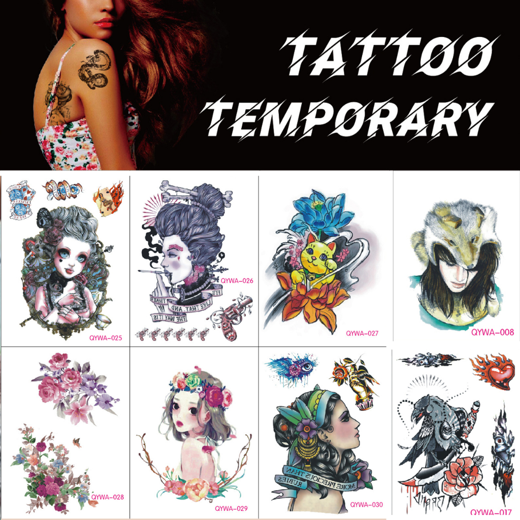 [ NEW QYWA ] Tato Badan Body Tattoo Lengan Dada Punggung Tangan / Tatto Temporer 2D Beach Party