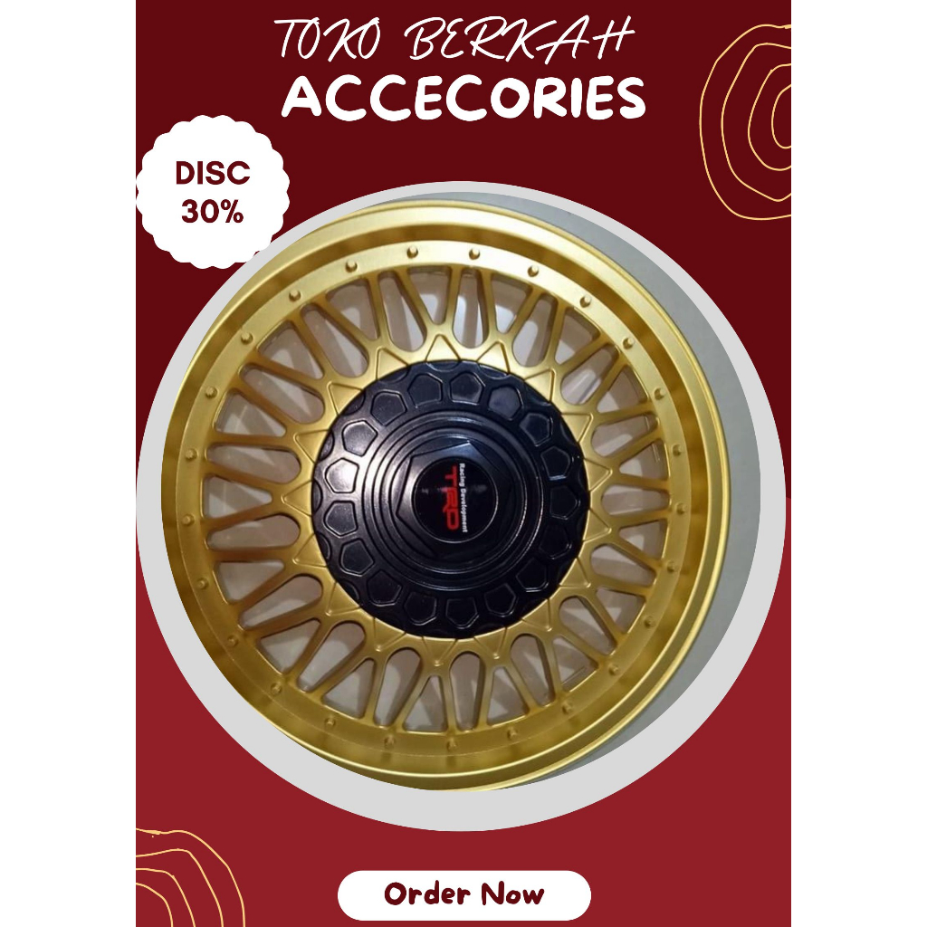 "Tutup Dop Velg Mobil Ring 14 - Dop Velg Kaleng Mobil Ring 14 - Dop Velg Mobil Ring 14 - 1 SET DOP R