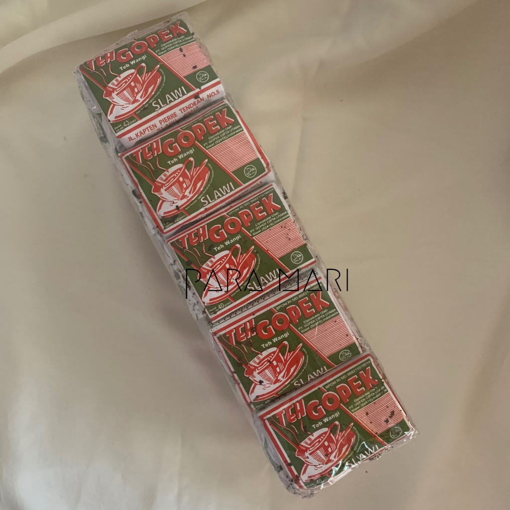 

Teh Tabur Gopek Hijau 1 slop 10 pcs x 40 gram