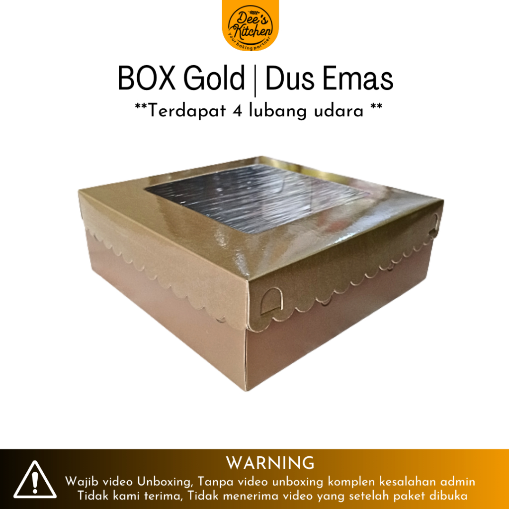 

[10 pcs] Dus Emas tutup mika 20x20x7cm