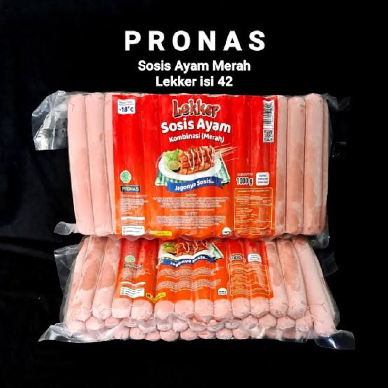 

LEKKER SOSIS AYAM MERAH 1 KG ISI 42