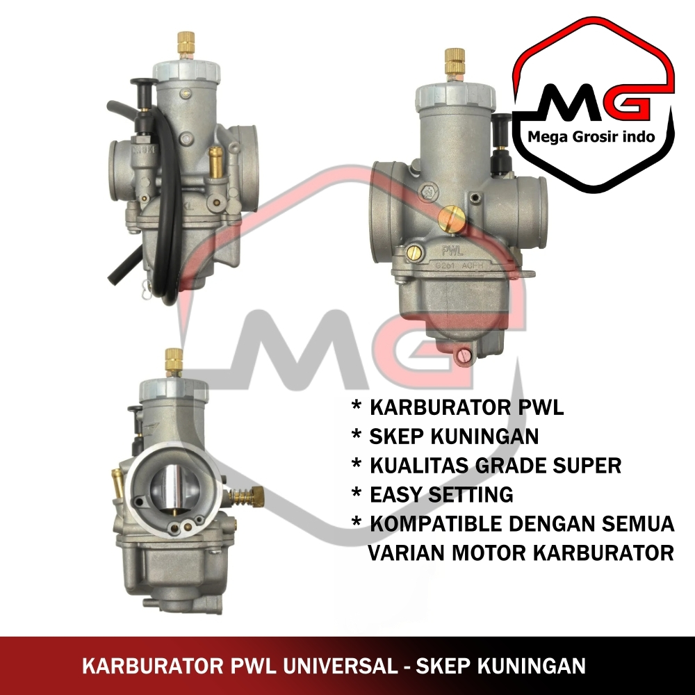 (COD) KARBURATOR PWL 28 UNIT PNP KAWASAKI NINJA R SS RR SKEP KUNINGAN TEMBAGA ANTI BARET UNIVERSAL O