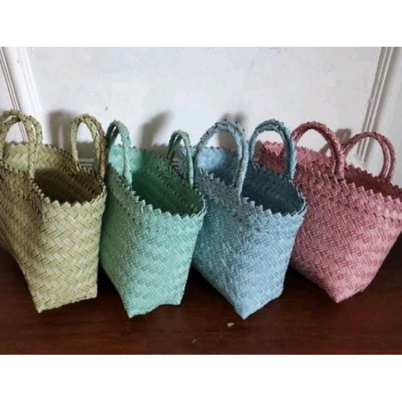 Tas Anyam Plastik Lurik Tas Belanja Tas Anyaman Tas Berkat Keranjang Belanja Anyaman