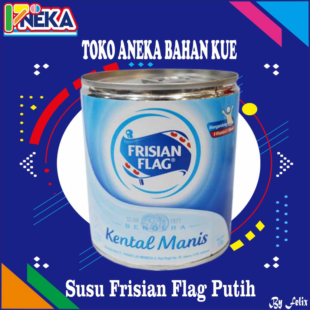 

Frisian flag kental manis putih kaleng [370gr]