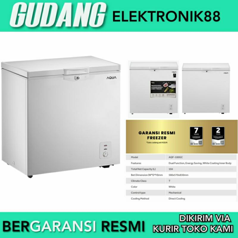 Freezer Box Aqua AQF150GC Chest Freezer Aqua 157 liter