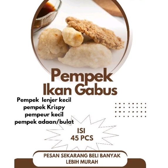 

pempek ikan gabus isi 45pcs