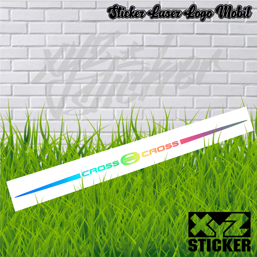 Sticker Laser Hologram logo Mobil Datsun Cross, GO+, GO Panca