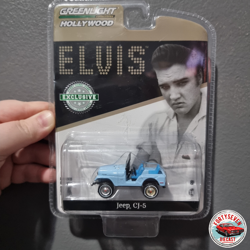 Greenlight Hollywood Elvis Presley Jeep CJ-5 cj5 cj 5 biru blister