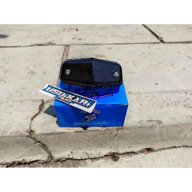 LAMPU REM CB MICA SMOKE BOLP BSA SEDANG IMPORT BORNFREE MICA SMOKE SEMI HITAM LAMPU REM RIM BELAKANG