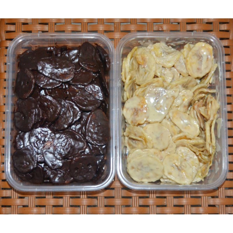 

Keripik Pisang Lumer Coklat Tiramisu Greentea Box Premium 200 gram