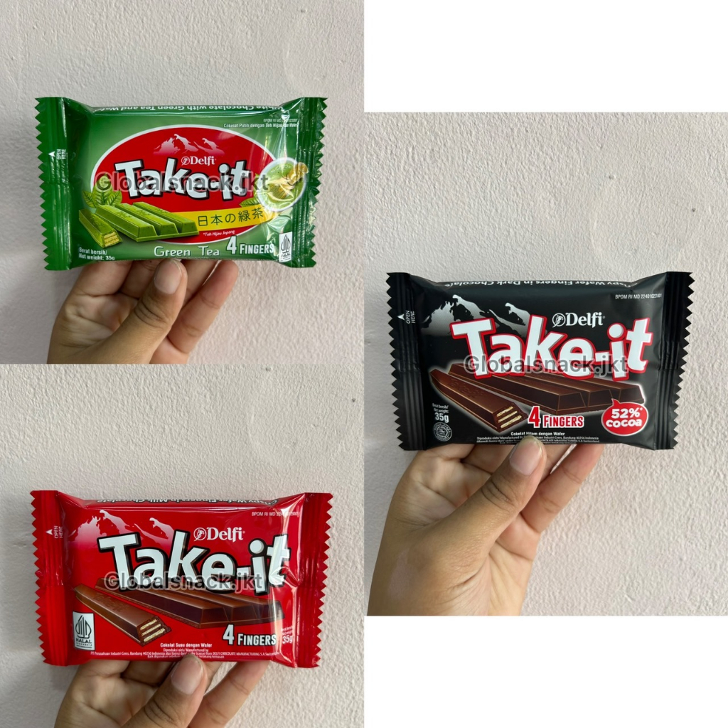 

DELFI TAKE IT 4 FINGER CHOCOLATE MILK / DARK CHOCOLATE / GREEN TEA TAKEIT