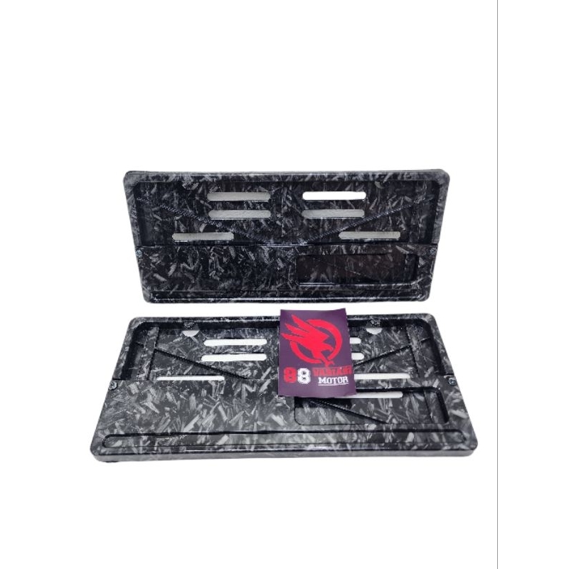 Dudukan Plat Nomor Karbon Forged dan Glossy (Terang) dan Hitam Polos - Variasi Plat Nomor Motor Karb
