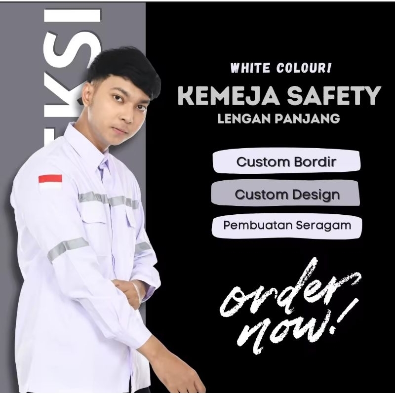 wearpack atasan putih//baju safety k3 dan tambang