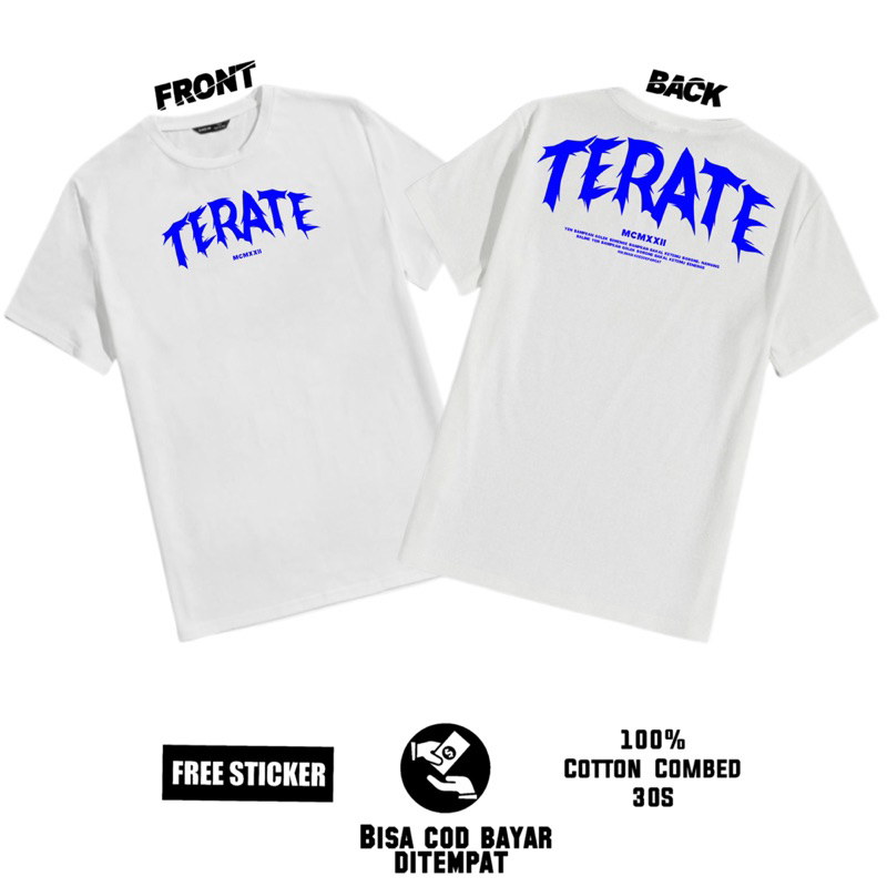 KAOS TERATE SIMPEL DISTRO MURAH versi (Tulisan BIRU)