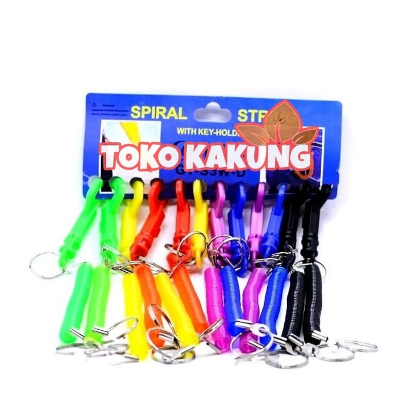 Gantungan Kunci Motor Spiral Anti Hilang Tali Per Elastis