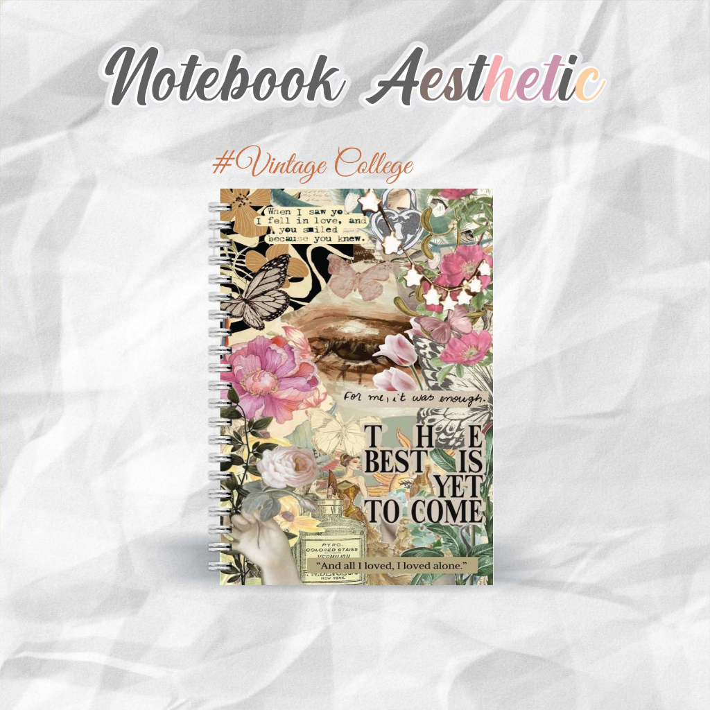 

NOTEBOOK A5 VINTAGE COLLEGE CATATAN/JURNAL BOOKPAPER GRID/KOTAK2#DOTTED/TITIK2#BLANK/POLOS