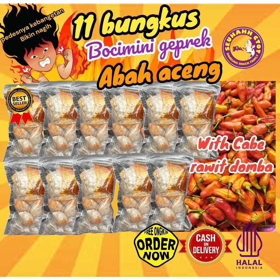 

Paket 11 Bks Boci mini Geprek Abah aceng