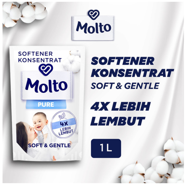 MOLTO SOFTENER PELEMBUT PAKAIAN BAYI PURE PEWANGI 1000 ML