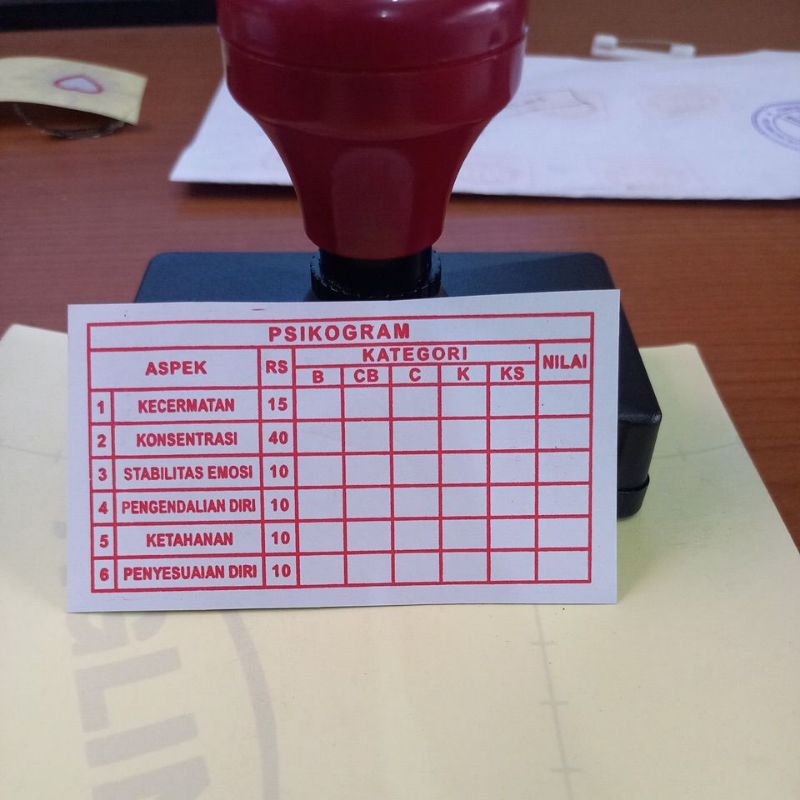 

STEMPEL PSIKOGRAM STEMPEL FLASH STEMPEL TANPA BANTALAN