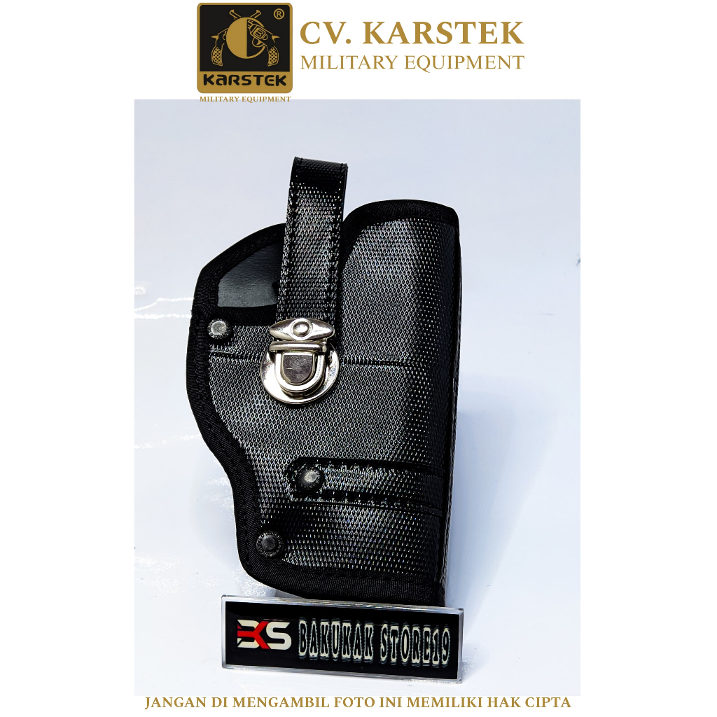 SARUNG SENJATA HOLSTER KULIT PRES PUTIH - SENJATA HS - WADAH SENJATA HS PANJANG KE BAWAH SARUNG HP 6