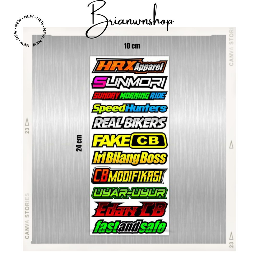 F⚡ASH SALE 12.12 Stiker Fake CB / Herex / Stiker Motor / Stiker Racing / Sticker herek racing / stic