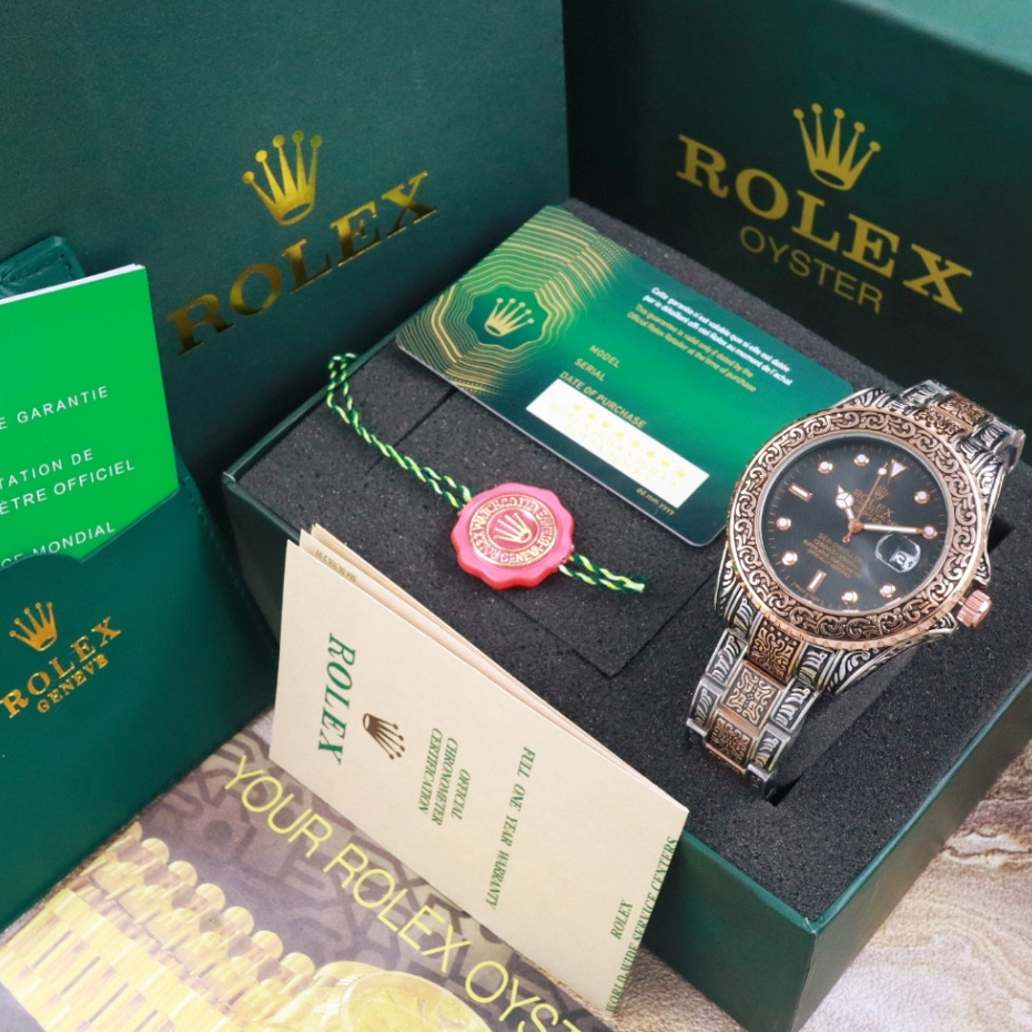 Jam Tangan Rolex Pria Tanggal Aktif Plus Box - Paper Bag dan Manual Book