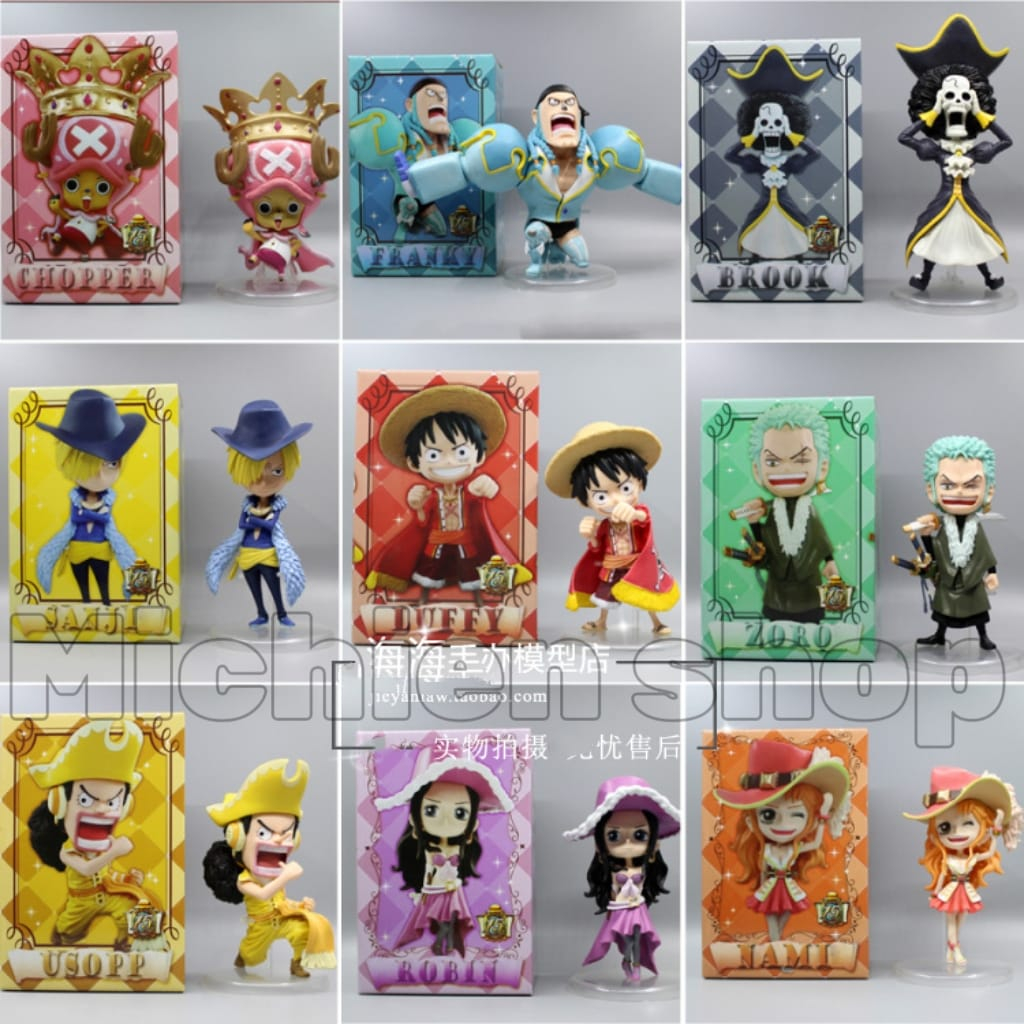 Figur Anime Luffy Zoro Sanji Sabo anniversary Versi Q Figur One Piece