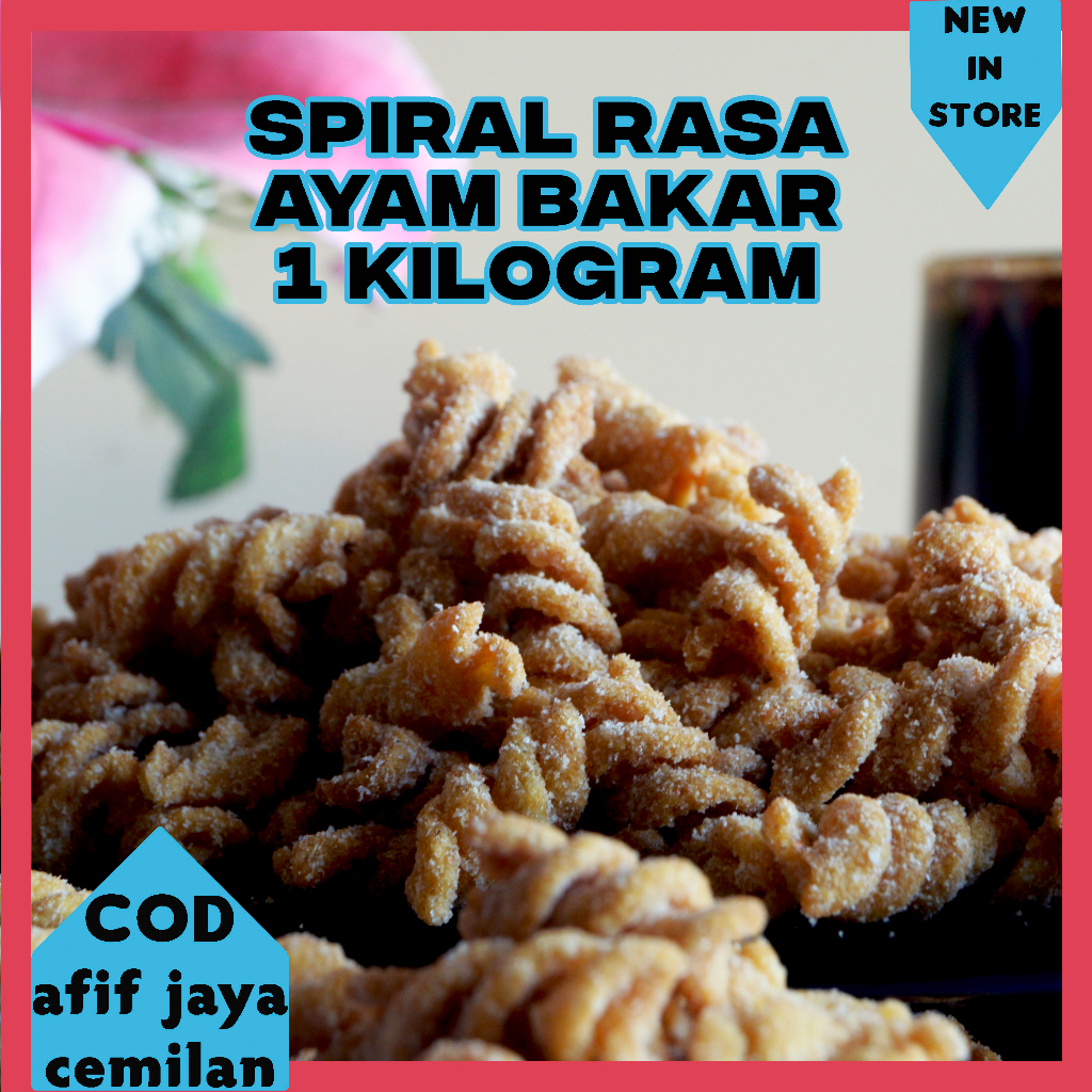 

Makaroni spiral kiloan rasa ayam bakar gurih 1 kg afif jaya cemilan